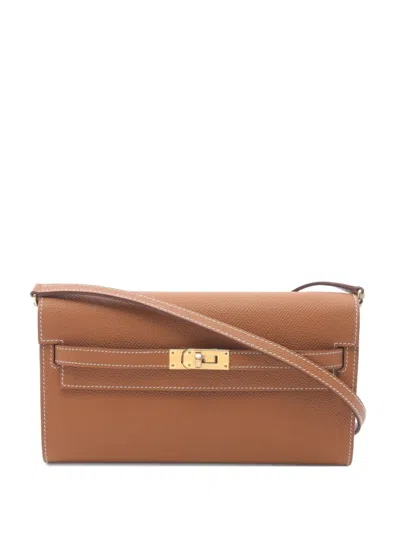 Pre-owned Hermes 2024 Mini Kelly To Go Cross-body Bag In Neutral