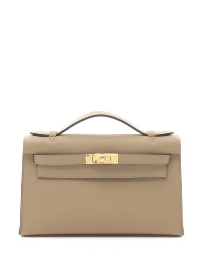 Pre-owned Hermes 2024 Mini Kelly Tote Bag In Brown