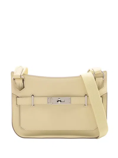 Pre-owned Hermes 2024 Mini Swift Jypsiere Crossbody Bag In Yellow