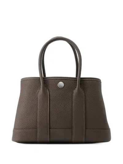 Pre-owned Hermes 2024 Negonda Garden Party 23 Handbag In Brown