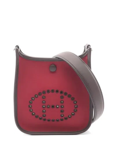 Pre-owned Hermes 2024 Neo Evelyne Tpm Shoulder Bag In Red