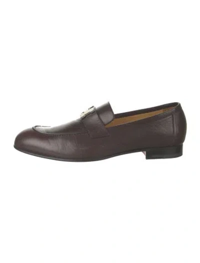 Pre-owned Hermes 2024 Paris Loafers In Brown