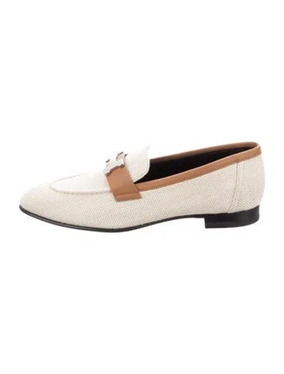 Pre-owned Hermes 2024 Paris Loafers In Neutral