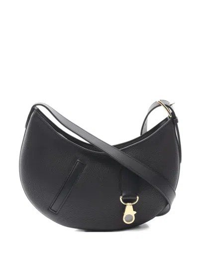 Pre-owned Hermes 2024 Petit Halzan Shoulder Bag In Black