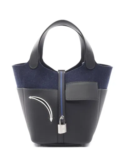 Pre-owned Hermes 2024 Picotan Lock Pm Go Team Tote Bag In Black