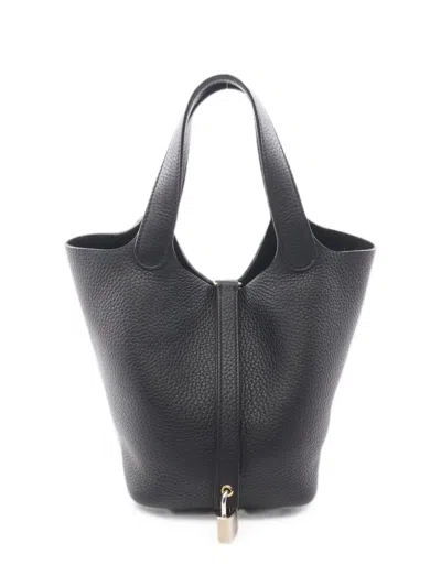 Pre-owned Hermes 2024 Picotan Lock Pm Handbag In Black