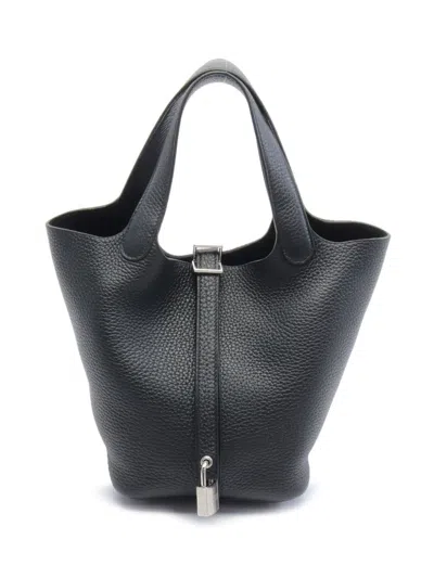 Pre-owned Hermes 2024 Picotin Lock Pm Tote Bag In Black