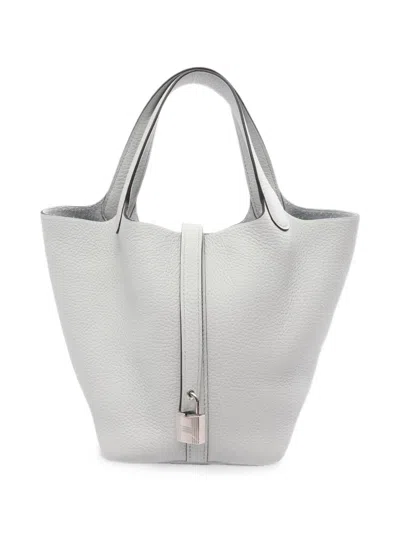 Pre-owned Hermes 2024 Picotin Lock Tote Bag In Grey