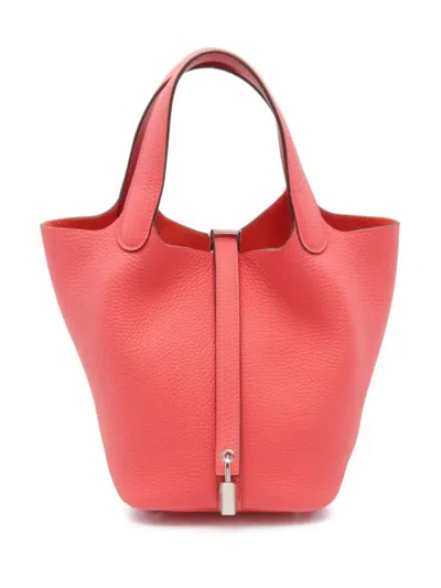 Pre-owned Hermes 2024 Picotin Lock Tote Bag In Pink