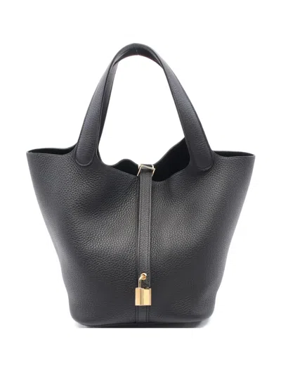 Pre-owned Hermes 2024 Picotin Mm Handbag In Black