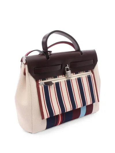 Pre-owned Hermes 2024 Pm Herbag Zip Tote Bag In Neutrals