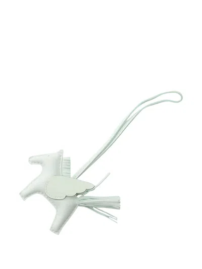 Pre-owned Hermes 2024 Pm Rodeo Pegasus Tassel Bag Charm In Green