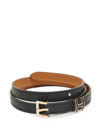 Pre-owned Hermes 2024 Pop H Buckle Belt In Black