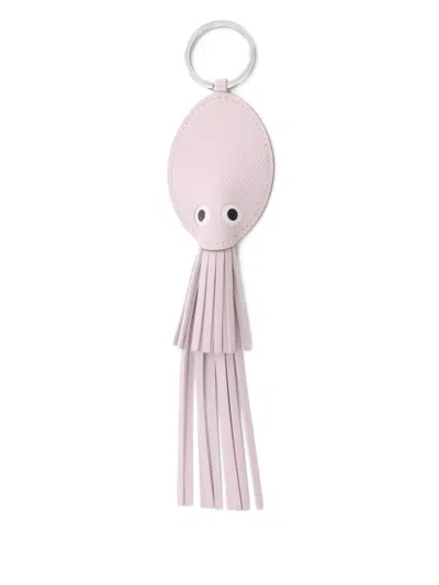 Pre-owned Hermes 2024 Poulpe Keyring In Pink