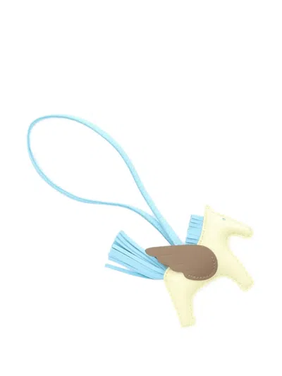 Pre-owned Hermes 2024 Rodeo Pegasus Pm Bag Charm In Yellow