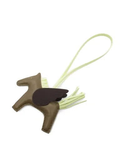 Pre-owned Hermes 2024 Rodeo Pegasus Pm Bag Charm In Brown
