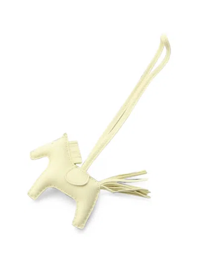 Pre-owned Hermes 2024 Rodeo Pm Horse Bag Charm In Neutral