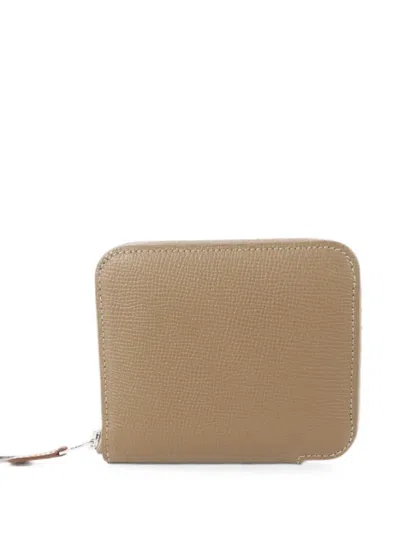 Pre-owned Hermes 2024 Silk In Epsom Wallet In Neutrals