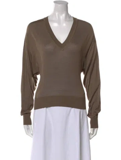 Pre-owned Hermes 2024 Silk Sweater In Neutral