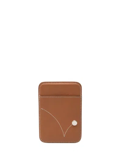 Pre-owned Hermes 2024 Swift Bounce Magsafe Card Holder In Brown