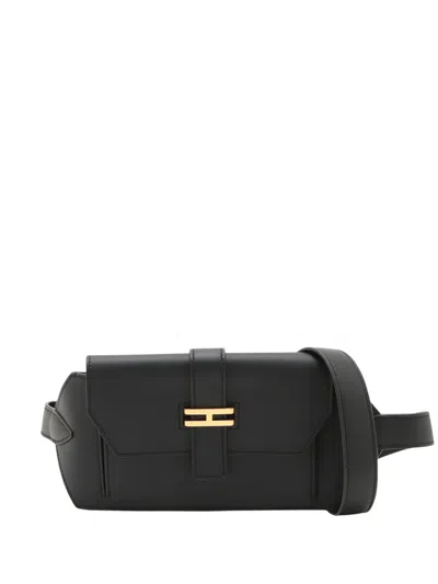 Pre-owned Hermes 2024 Swift Elan Pocket 24 Belt Bag In Black