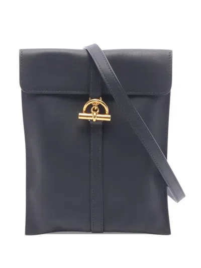 Pre-owned Hermes 2024 Swift Glenan Togo Pouch Crossbody Bag In Grey