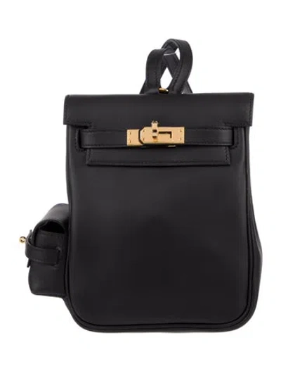 Pre-owned Hermes 2024 Swift Kelly Jump Backpack In Black
