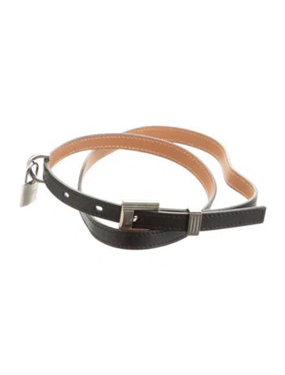 Pre-owned Hermes 2024 Swift Leather Belt In Neutral