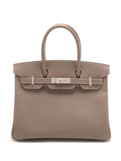 Pre-owned Hermes 2024 Togo Birkin Retourne 30 Handbag In Brown