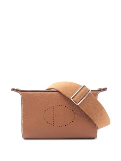 Pre-owned Hermes 2024 Togo Videpoches Crossbody Bag In Brown