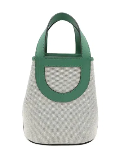 Pre-owned Hermes 2024 Toile And Swift In The Loop 18 Handbag