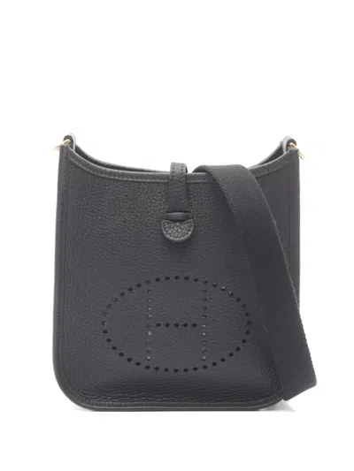 Pre-owned Hermes 2024 Tpm Evelyne Shoulder Bag In Black