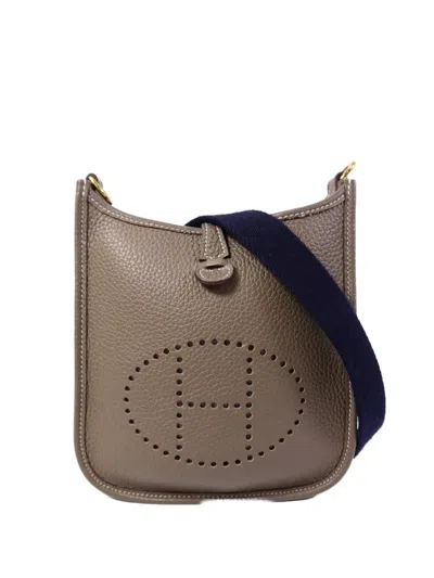 Pre-owned Hermes 2024 Tpm Evelyne Shoulder Bag In Gray