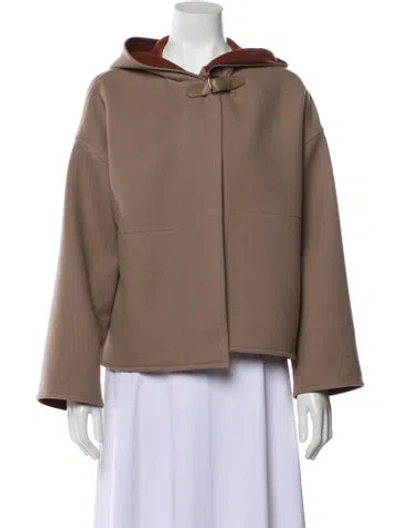 Pre-owned Hermes 2024 Wool Evening Jacket In Brown