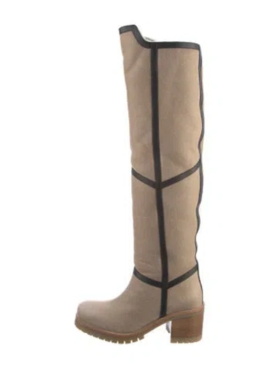 Pre-owned Hermes 2024-2025 Leisure 50 Boots In Neutral