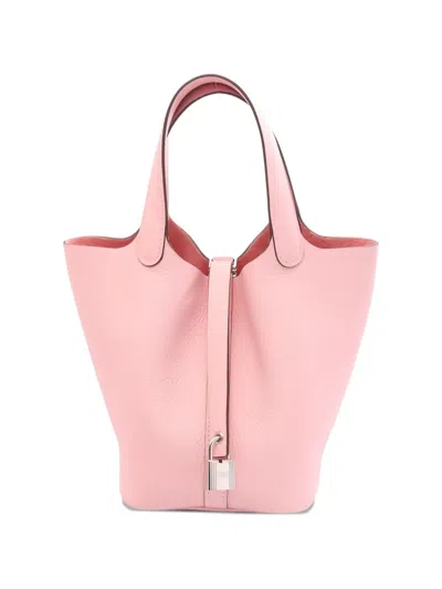 Pre-owned Hermes 2025 18 Picotin Lock Tote Bag In Pink