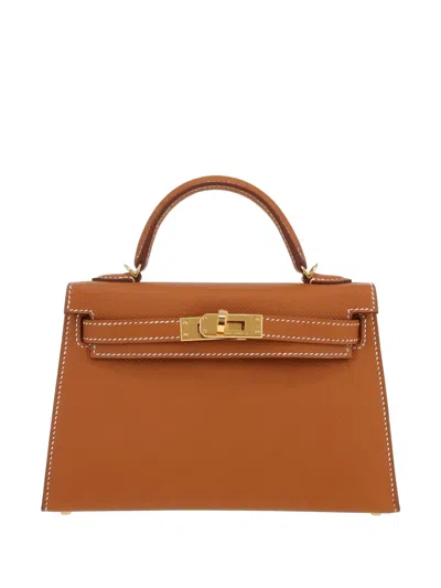 Pre-owned Hermes 2025 20 Kelly Handbag In Brown