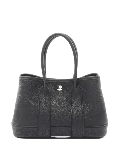 Pre-owned Hermes 2025 23 Neo Garden Leather Tote Bag In Black