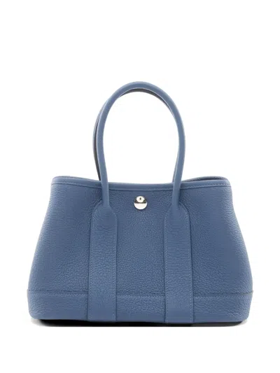 Pre-owned Hermes 2025 23 Neo Garden Negonda Leather Tote Bag In Blue