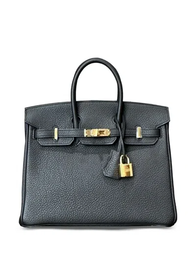Pre-owned Hermes 2025 25 Birkin Tote Bag In Black