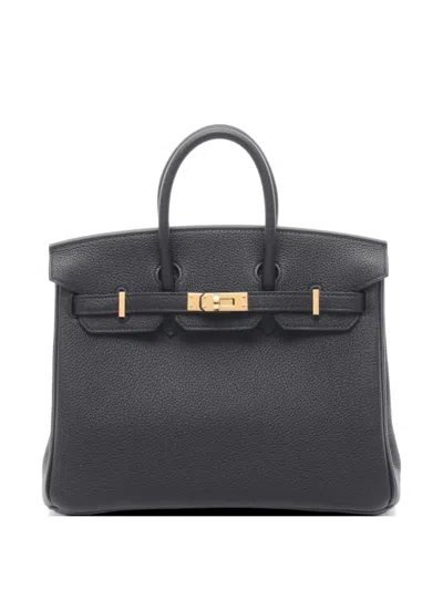 Pre-owned Hermes 2025 25 Birkin Tote Bag In Black