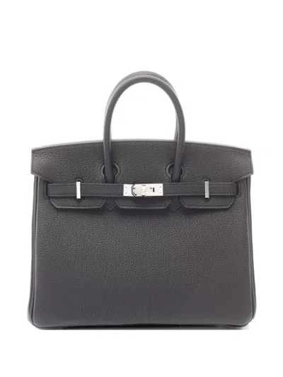 Pre-owned Hermes 2025 25 Birkin Tote Bag In Black