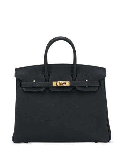 Pre-owned Hermes 2025 25 Birkin Tote Bag In Blue