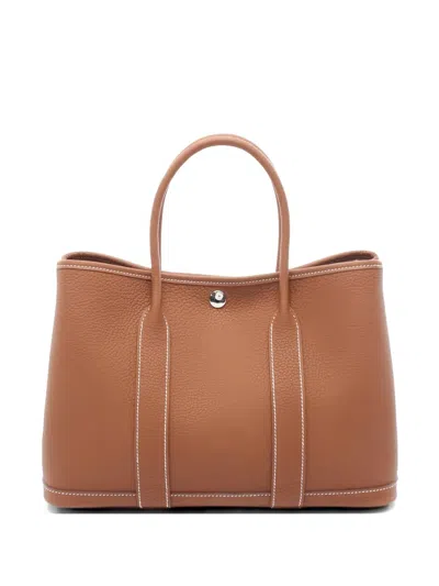 Pre-owned Hermes 2025 30 Tpm Negonda Garden Party Tote Bag In Neutral