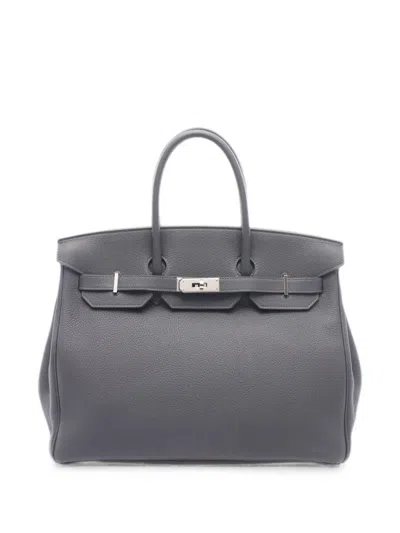 Pre-owned Hermes 2025 35 Birkin Togo Handbag In Grey