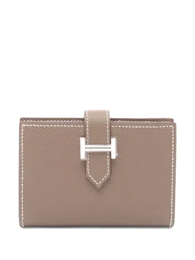 Pre-owned Hermes 2025 Bearn Leather Wallet