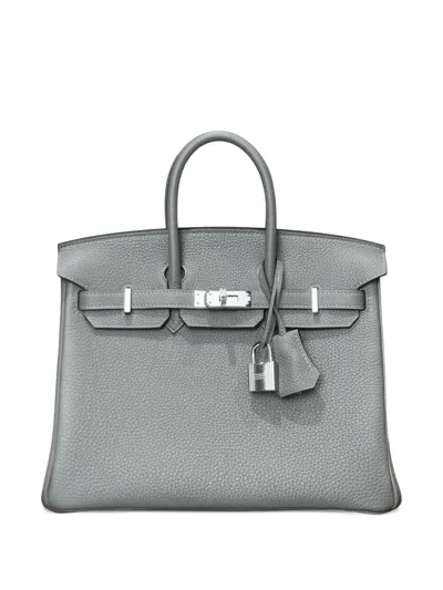 Pre-owned Hermes 2025 Birkin 25 Handbag In Gray