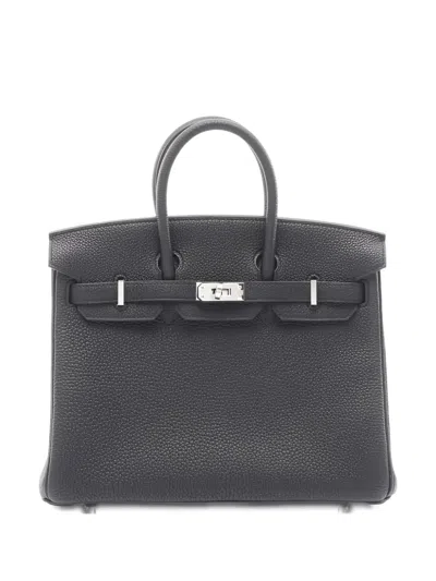 Pre-owned Hermes 2025 Birkin 25 Togo-leather Tote Bag In Black
