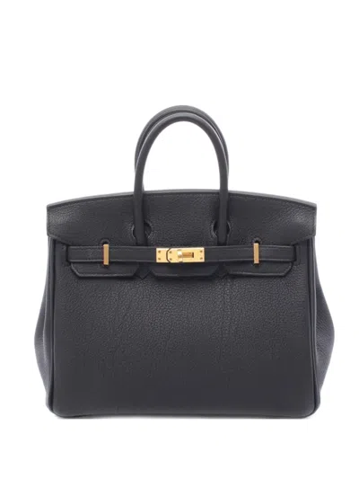 Pre-owned Hermes 2025 Birkin 25 Tote Bag In Black