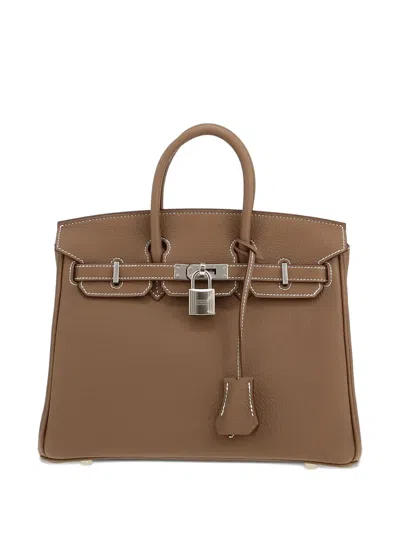 Pre-owned Hermes 2025 Birkin 25 Tote Bag In Brown